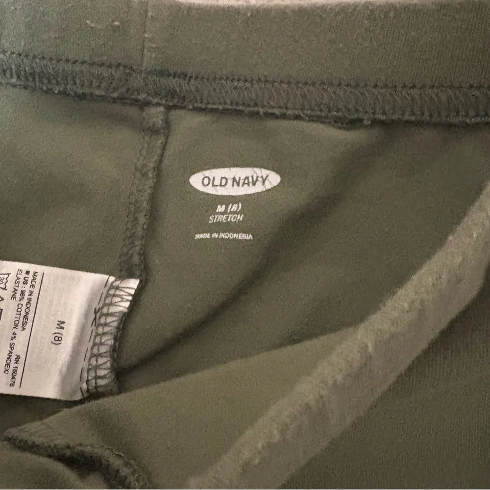 Old navy olive green Girls leggings 8